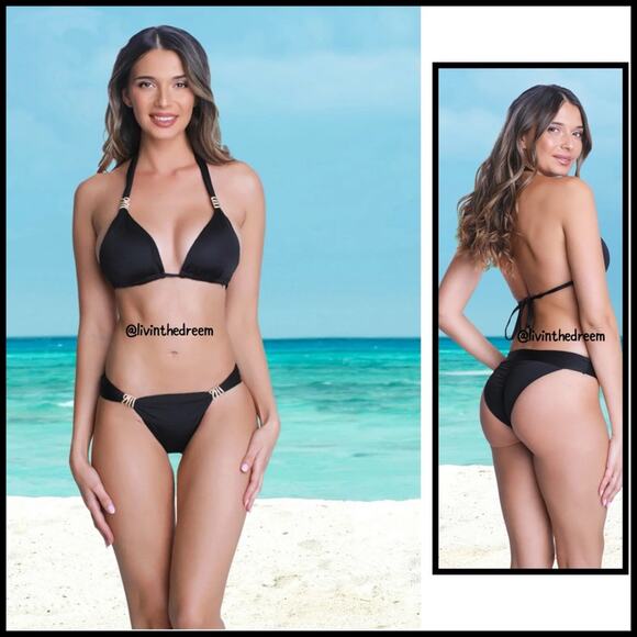 Dolcessa Black Medusa M/L Bikini $250 - Picture 2 of 16